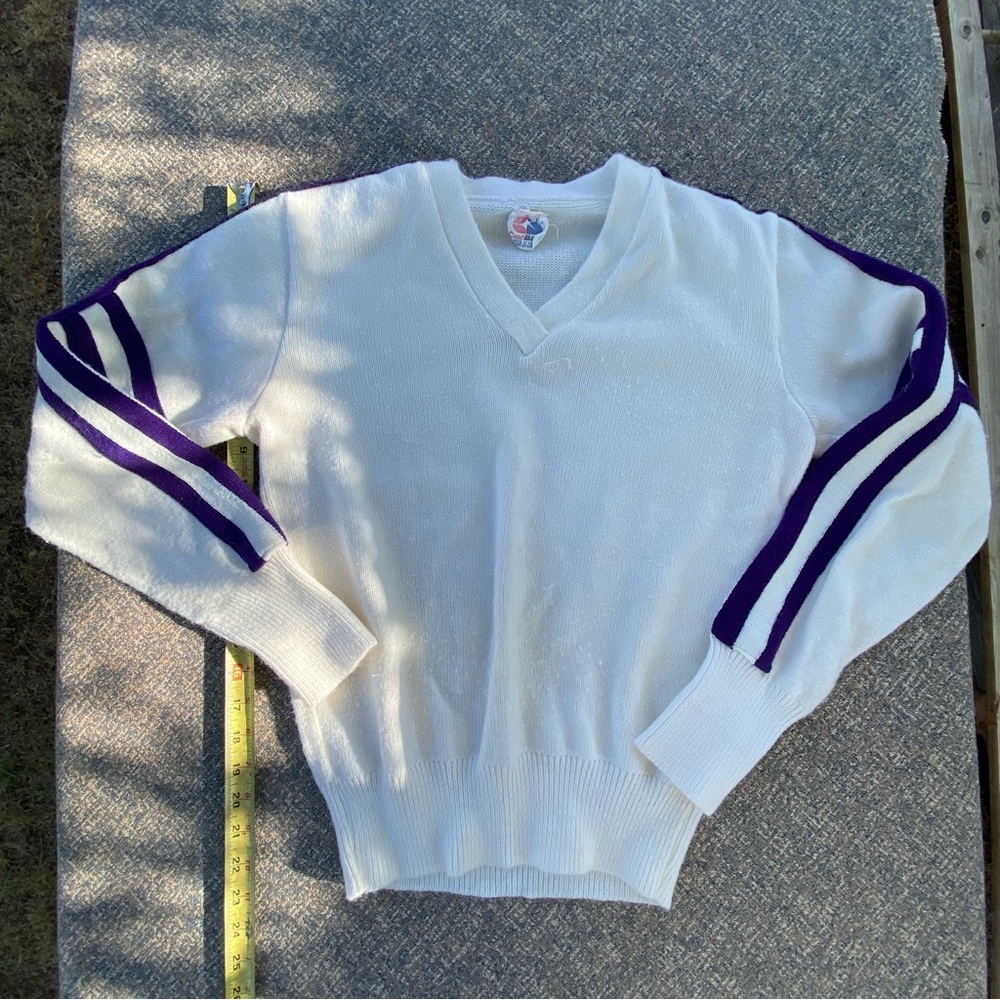 CranBarry Vintage Sweater varsity Cheerleader UltraSoft Stretch Ribbed Small